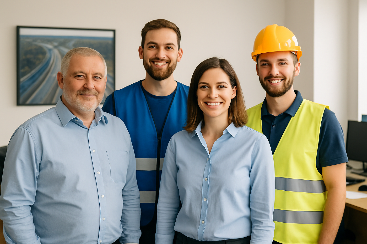 Professionelles gruppenfoto fachleuten